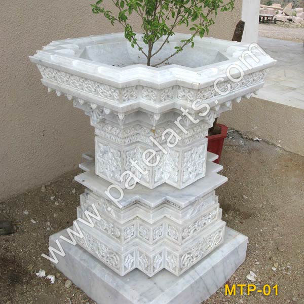 Marble Tulsi Pot, Pots, Kyara, Tulsikyara, Udaipur, India, Marble Vrindavan, White Marble Tulsi Pot, Garden Pots, Morwad White Marble Tulsi Pot, Landscaping Stones, Flower Pot, Garden Planters, Urns, Manufacturers, exporters, Udaipur, Rajasthan, India