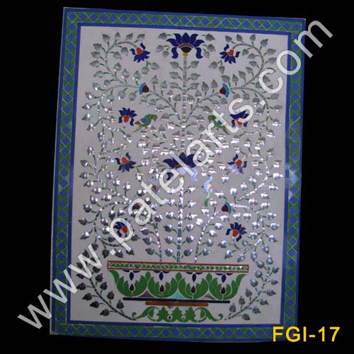 Floral Glass Inlay Work, Glass Inlay, Inlay Glass Work, Udaipur, India, Thikri Mirror Inlay Works, Marble Inlay Glass Mosaic, Tikri Glass Mosaic, Udaipur, India, thikri, Thekri mirror Floral, tikri mirror art work, Geometric, Birds, Colored Glass & Mirrors Art Work, Royal Rajasthani Art in Palaces